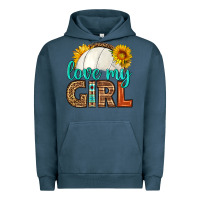 Pigment Midnight Navy love my girl volleyball Urban Hoodie - HRA Design Shop