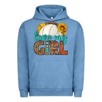 Pigment Pebble Blue love my girl volleyball Urban Hoodie - HRA Design Shop