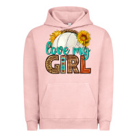 Pigment Salmon love my girl volleyball Urban Hoodie - HRA Design Shop