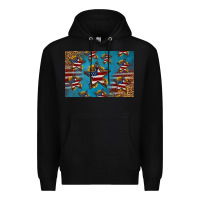 Black 4th of july stars skinny metal can holder Premium Hoodie - HRA Design Shop