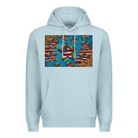 Blue Mist 4th of july stars skinny metal can holder Premium Hoodie - HRA Design Shop