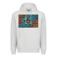 Dove Grey 4th of july stars skinny metal can holder Premium Hoodie - HRA Design Shop