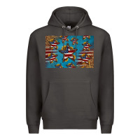Smoke 4th of july stars skinny metal can holder Premium Hoodie - HRA Design Shop