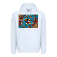 White 4th of july stars skinny metal can holder Premium Hoodie - HRA Design Shop