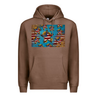 Chestnut 4th of july stars skinny metal can holder Premium Hoodie - HRA Design Shop
