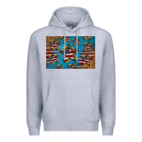 Heather Grey 4th of july stars skinny metal can holder Premium Hoodie - HRA Design Shop