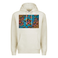 Oatmeal Heather 4th of july stars skinny metal can holder Premium Hoodie - HRA Design Shop