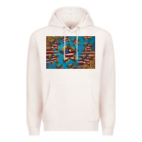 Pale Pink 4th of july stars skinny metal can holder Premium Hoodie - HRA Design Shop