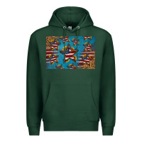 Sports Green 4th of july stars skinny metal can holder Premium Hoodie - HRA Design Shop