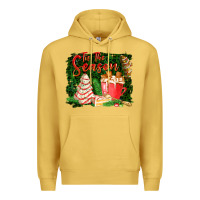 Antique Gold tis the season Premium Hoodie - FaDigitalArtStudio