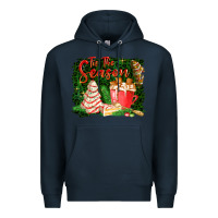 Navy tis the season Premium Hoodie - FaDigitalArtStudio