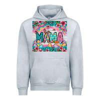 Heather Grey Easter Mama Leopard tumbler Easter Day Urban Hoodie - Neo Western