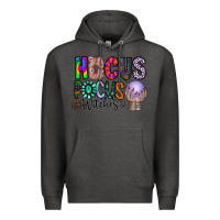Charcoal Heather hocus pocus witches Premium Hoodie - CowhideDigitalArt