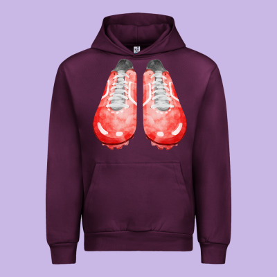 Red Cleats Fa Element 2 Urban Hoodie Designed By Fadigitalartstudio