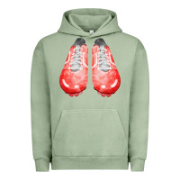 Pigment Oil Green red cleats fa element 2 Urban Hoodie - FaDigitalArtStudio