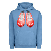 Pigment Pebble Blue red cleats fa element 2 Urban Hoodie - FaDigitalArtStudio