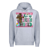 Heather Grey he is risen indeed tumbler Premium Hoodie - Neo Western