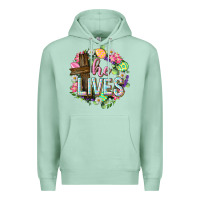 Seafoam He lives Easter with flowers Premium Hoodie - Neo Western