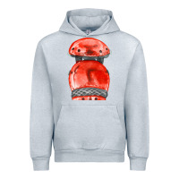 Heather Grey red leg guard fa element Urban Hoodie - FaDigitalArtStudio