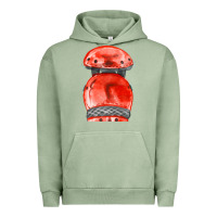 Pigment Oil Green red leg guard fa element Urban Hoodie - FaDigitalArtStudio