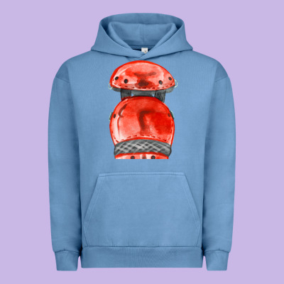 Red Leg Guard Fa Element Urban Hoodie Designed By Fadigitalartstudio
