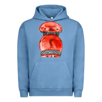 Pigment Pebble Blue red leg guard fa element Urban Hoodie - FaDigitalArtStudio
