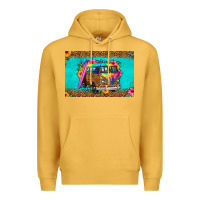 Mustard hippie van floral skinny metal can holder Premium Hoodie - HRA Design Shop
