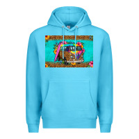 Hippie Van Floral Skinny Metal Can Holder Premium Hoodie | Teevron