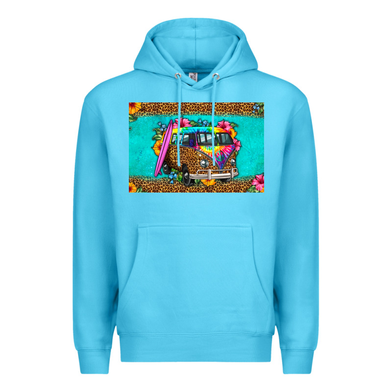 Hippie Van Floral Skinny Metal Can Holder Premium Hoodie by HRA Design Shop | Teevron
