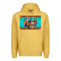 Antique Gold hippie van floral skinny metal can holder Premium Hoodie - HRA Design Shop