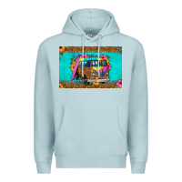 Blue Mist hippie van floral skinny metal can holder Premium Hoodie - HRA Design Shop