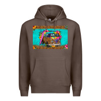 Coffee hippie van floral skinny metal can holder Premium Hoodie - HRA Design Shop