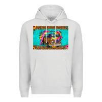 Dove Grey hippie van floral skinny metal can holder Premium Hoodie - HRA Design Shop