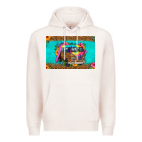 Pale Pink hippie van floral skinny metal can holder Premium Hoodie - HRA Design Shop