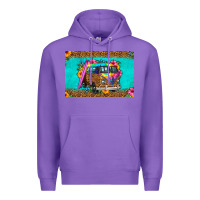 Purple hippie van floral skinny metal can holder Premium Hoodie - HRA Design Shop