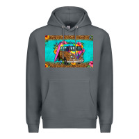 Rock hippie van floral skinny metal can holder Premium Hoodie - HRA Design Shop