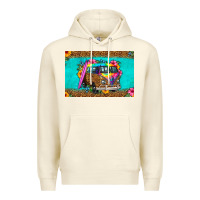 Sandshell hippie van floral skinny metal can holder Premium Hoodie - HRA Design Shop