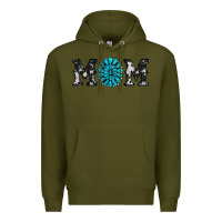 Army Green cowhide with gemstone Premium Hoodie - RanaPortraitStore