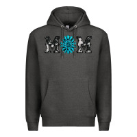 Charcoal Heather cowhide with gemstone Premium Hoodie - RanaPortraitStore