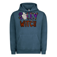 Pigment Midnight Navy Salty Witch Urban Hoodie - CowhideDigitalArt