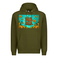 Army Green sunflowers mama skinny metal can holder Premium Hoodie - HRA Design Shop