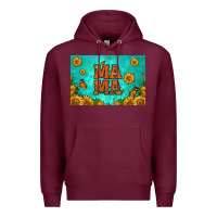 Burgundy sunflowers mama skinny metal can holder Premium Hoodie - HRA Design Shop