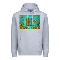 Heather Grey sunflowers mama skinny metal can holder Premium Hoodie - HRA Design Shop