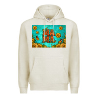 Oatmeal Heather sunflowers mama skinny metal can holder Premium Hoodie - HRA Design Shop