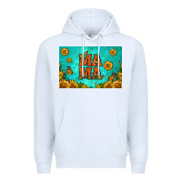 White sunflowers mama skinny metal can holder Premium Hoodie - HRA Design Shop