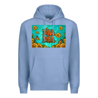 Colony Blue sunflowers mama skinny metal can holder Premium Hoodie - HRA Design Shop