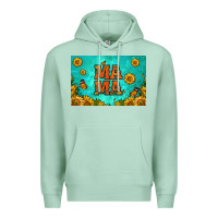Seafoam sunflowers mama skinny metal can holder Premium Hoodie - HRA Design Shop
