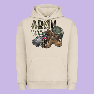 Army Wife Urban Hoodie Designed By Sublimationcraftshop