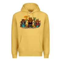 Antique Gold western gnomies Premium Hoodie - FaDigitalArtStudio