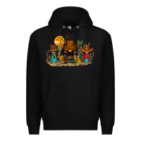 Black western gnomies Premium Hoodie - FaDigitalArtStudio